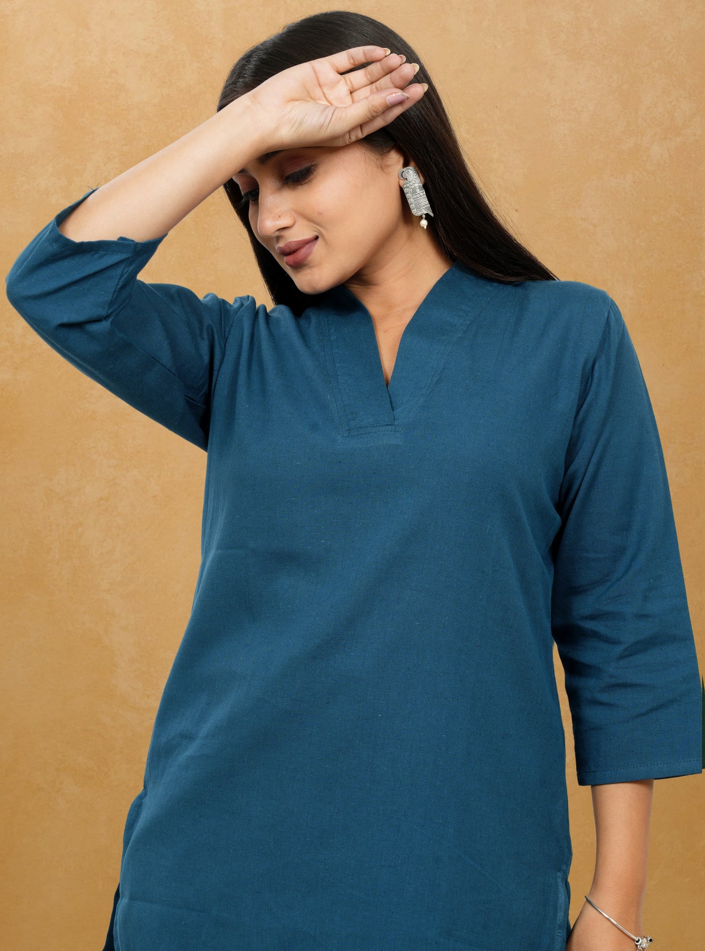 Nivaah Teal Blue Cotton Short Co-Ord Set