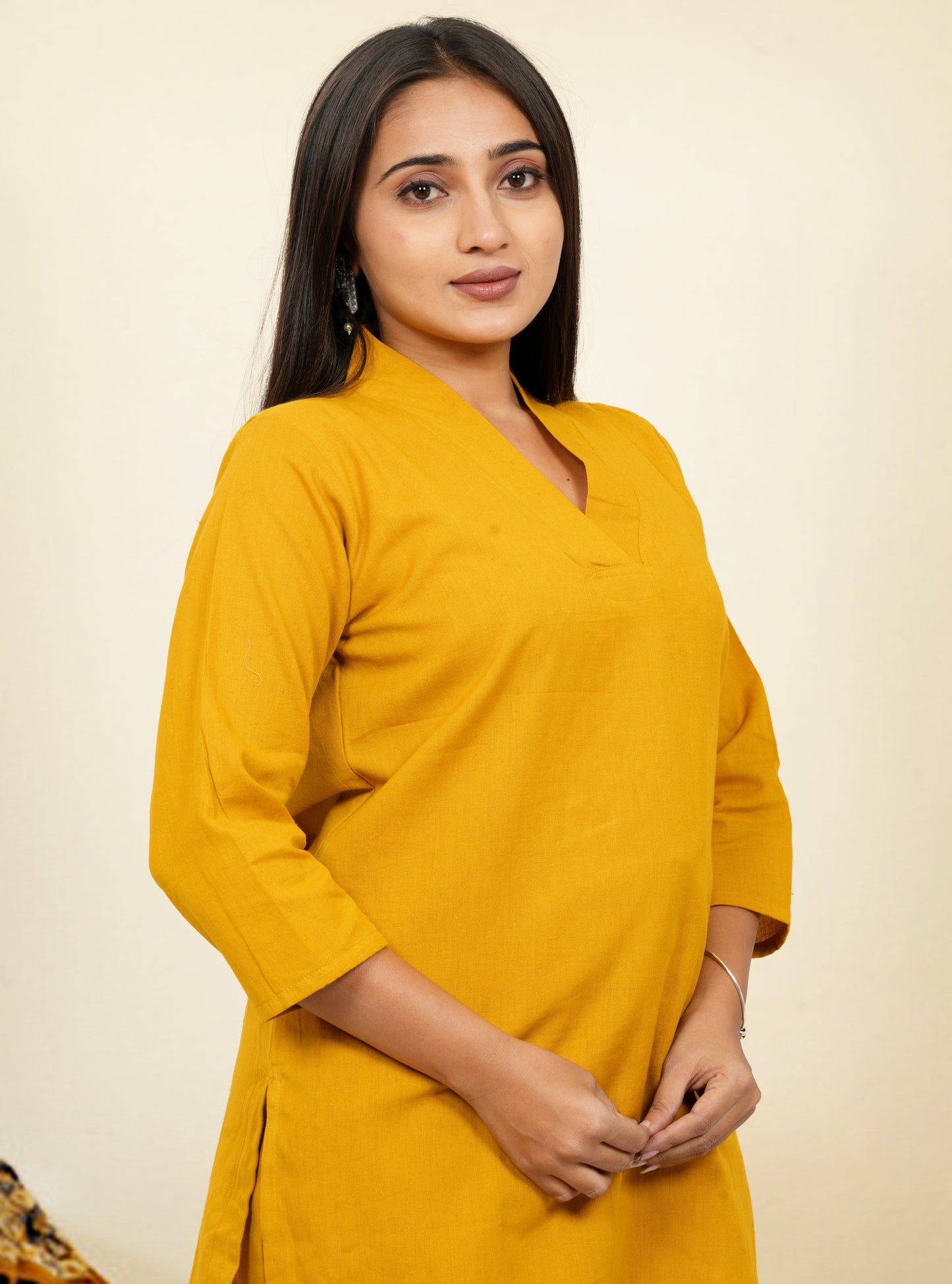 Nivaah Mustard Cotton Short Co-Ord Set