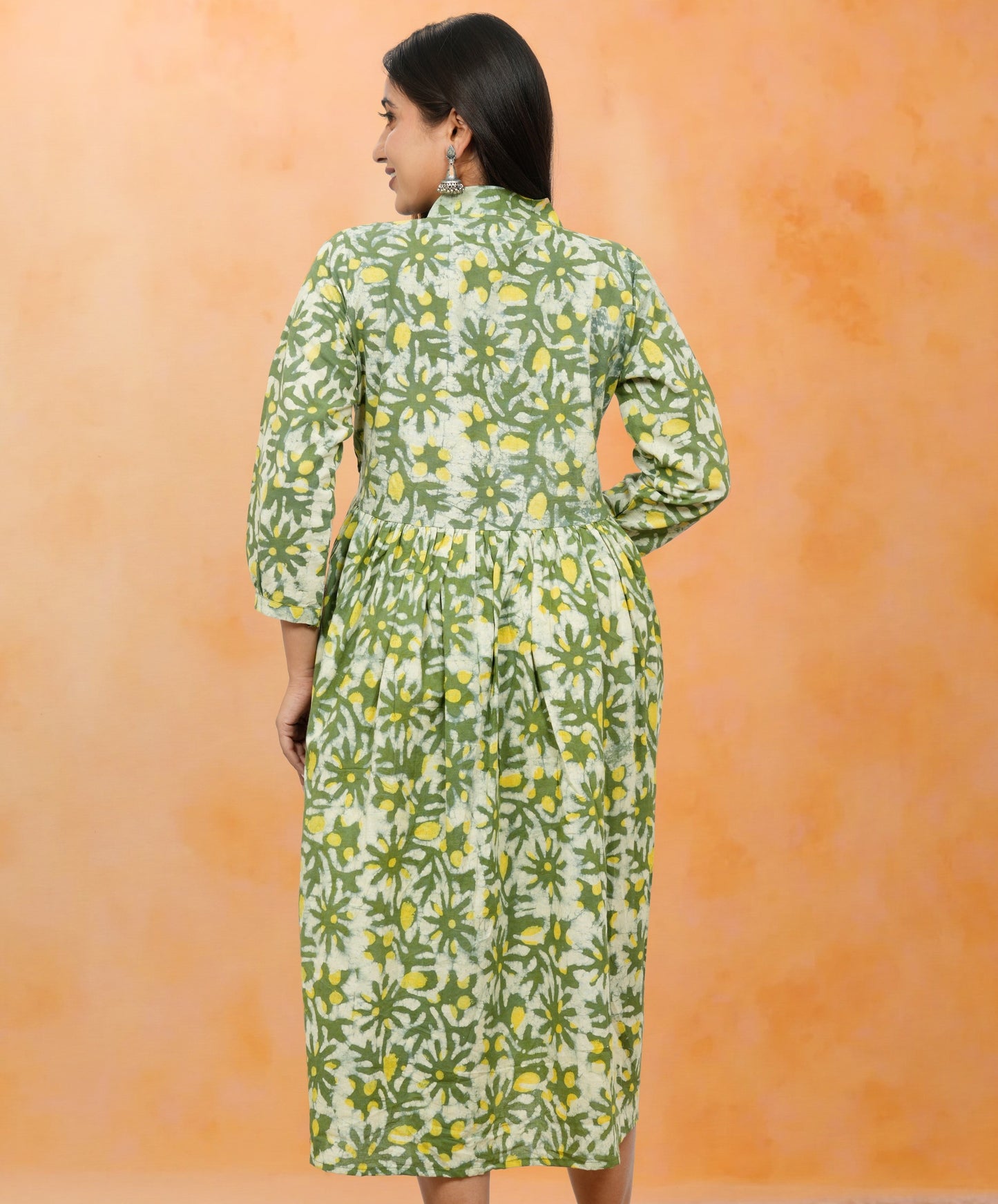 Lavanya Light Green Cotton Upper Chest Dress