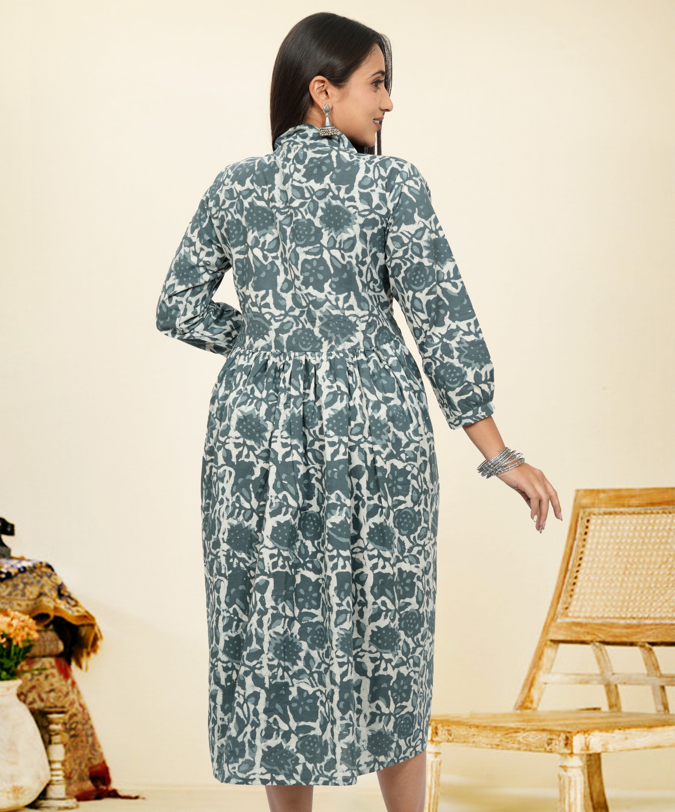 Lavanya Grey Upper Chest Dress Lavanya Grey Upper Chest Dress