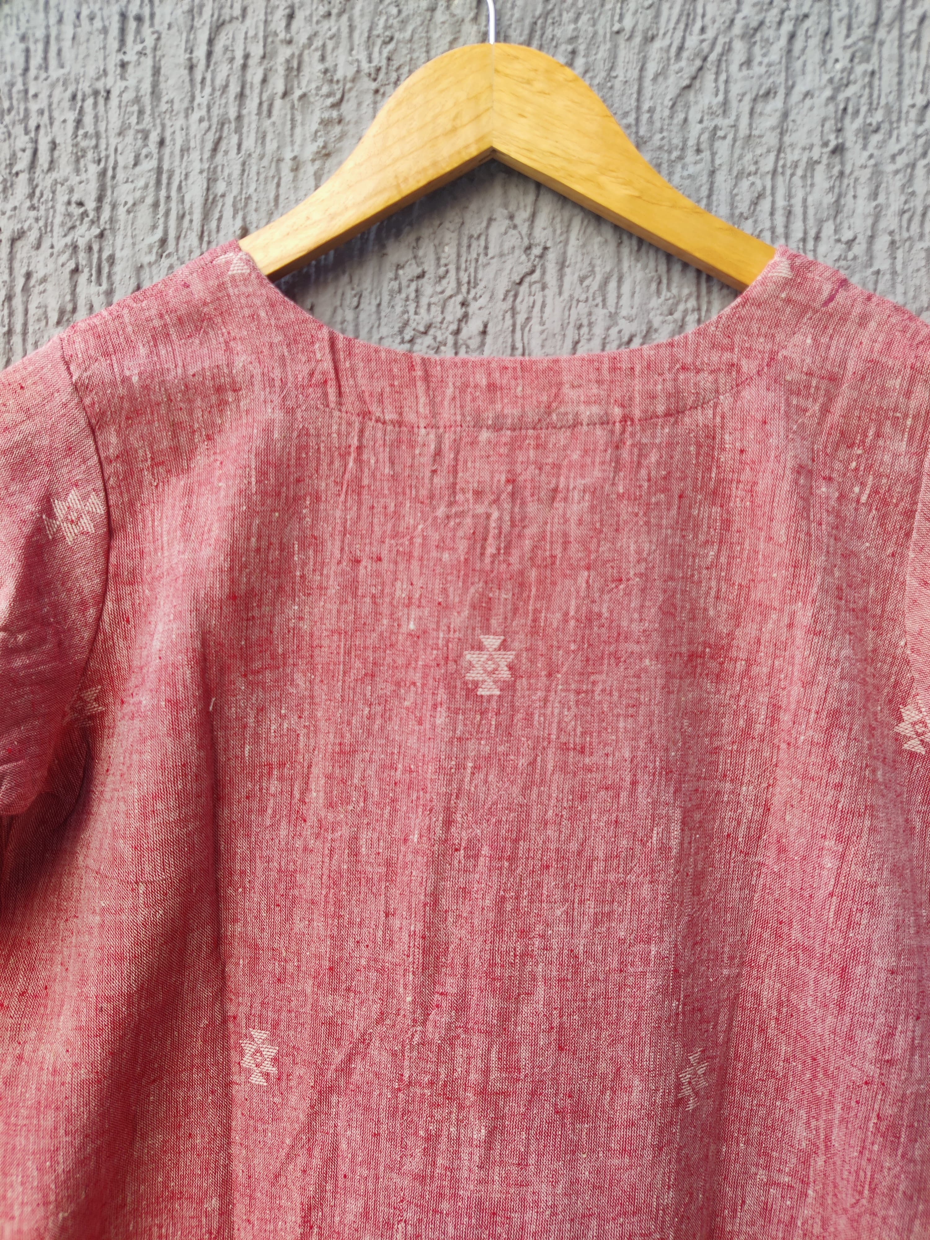 Tatva Pink Embroidered Kala Cotton Kurta Tatva Pink Embroidered Kala Cotton Kurta