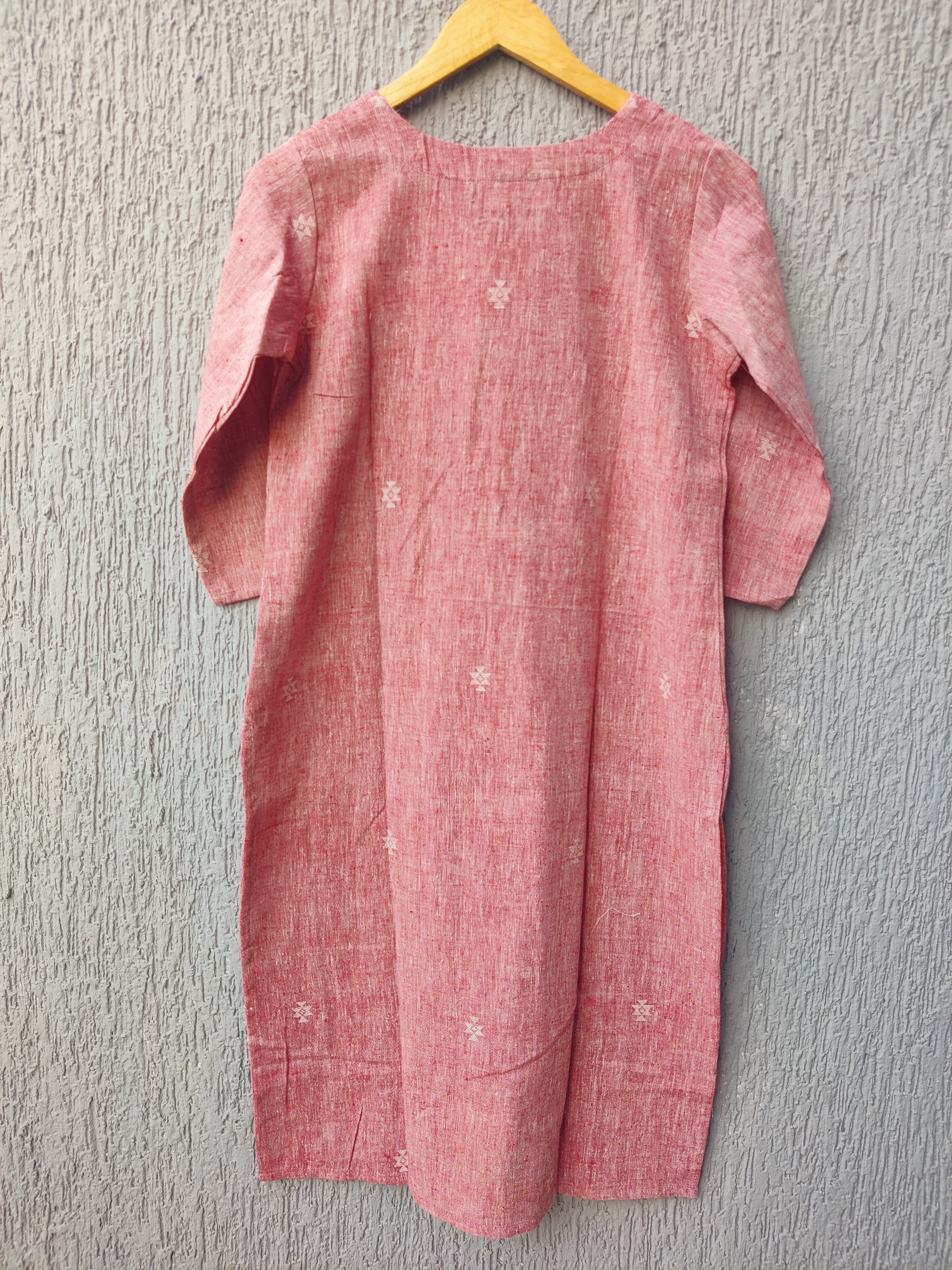 Tatva Pink Embroidered Kala Cotton Kurta Tatva Pink Embroidered Kala Cotton Kurta
