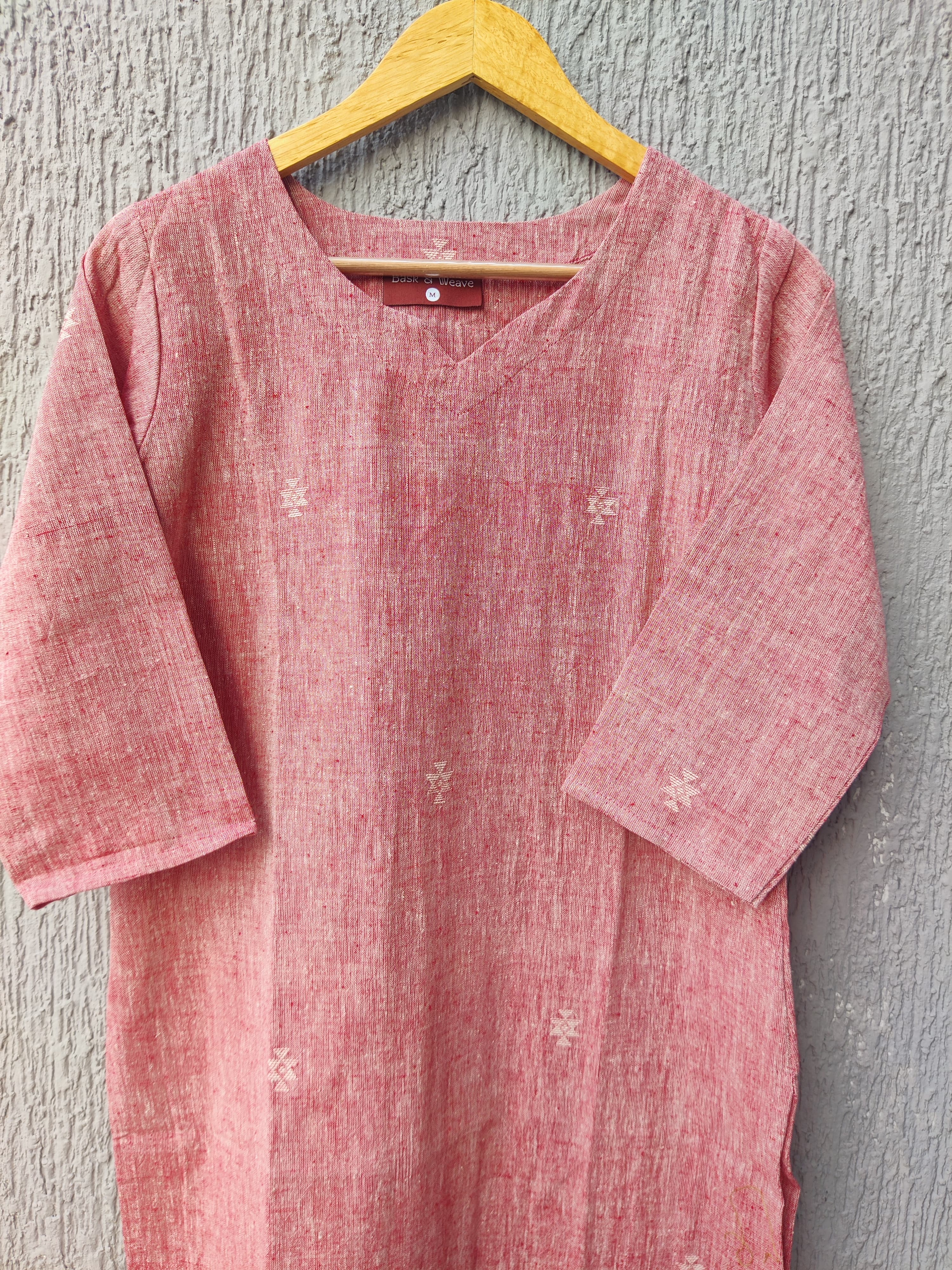 Tatva Pink Embroidered Kala Cotton Kurta Tatva Pink Embroidered Kala Cotton Kurta