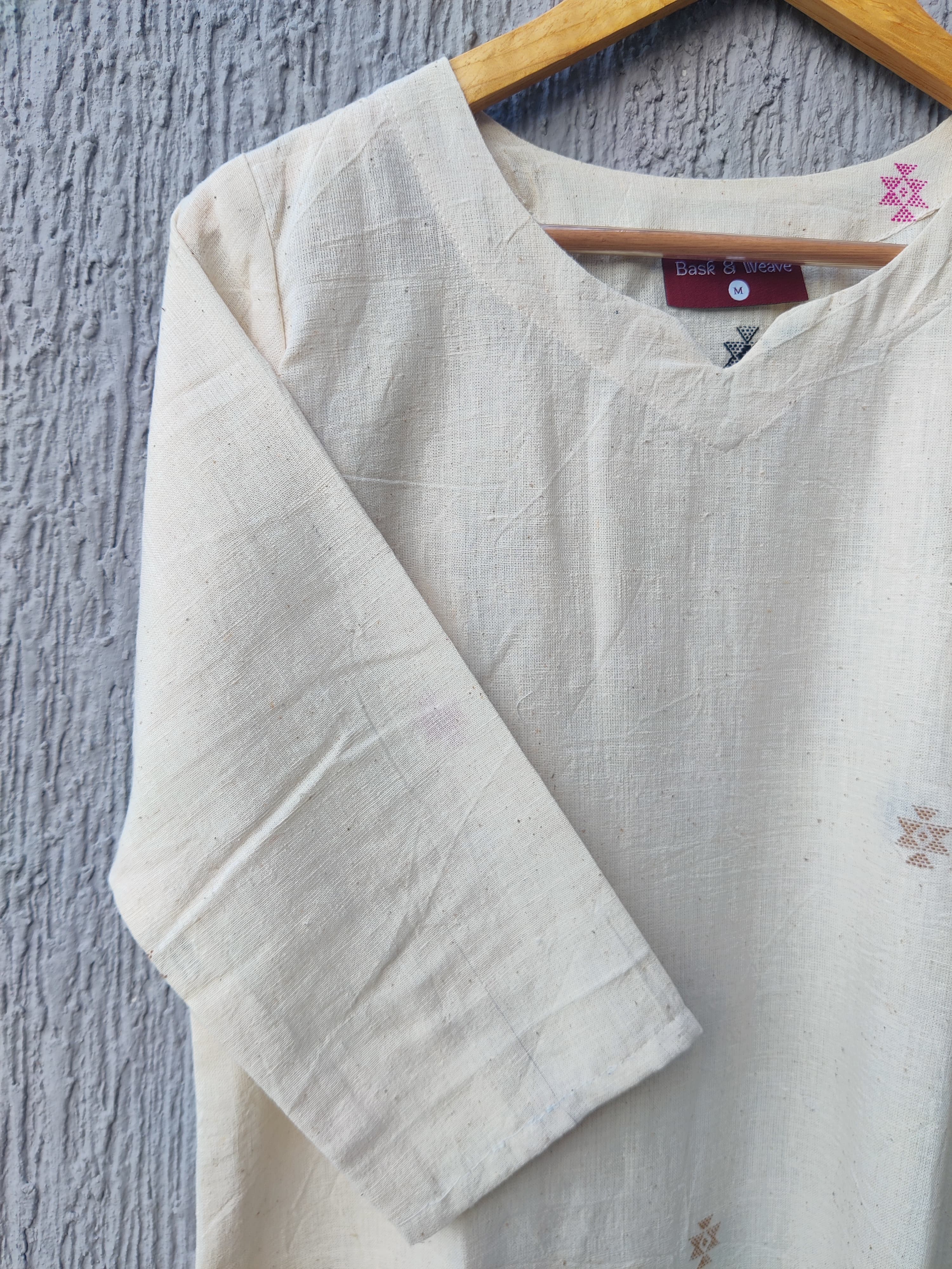 Tatva White Embroidered Kala Cotton Kurta Tatva White Embroidered Kala Cotton Kurta