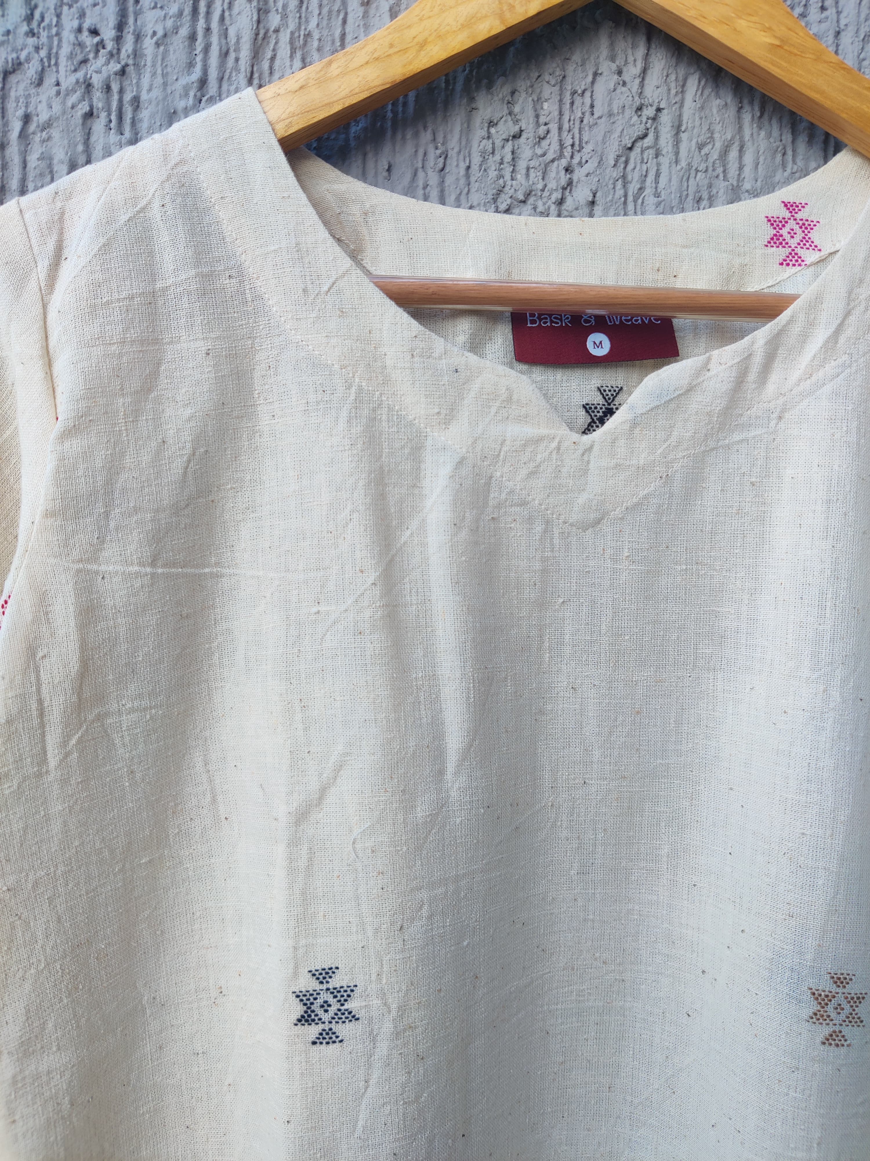 Tatva White Embroidered Kala Cotton Kurta Tatva White Embroidered Kala Cotton Kurta