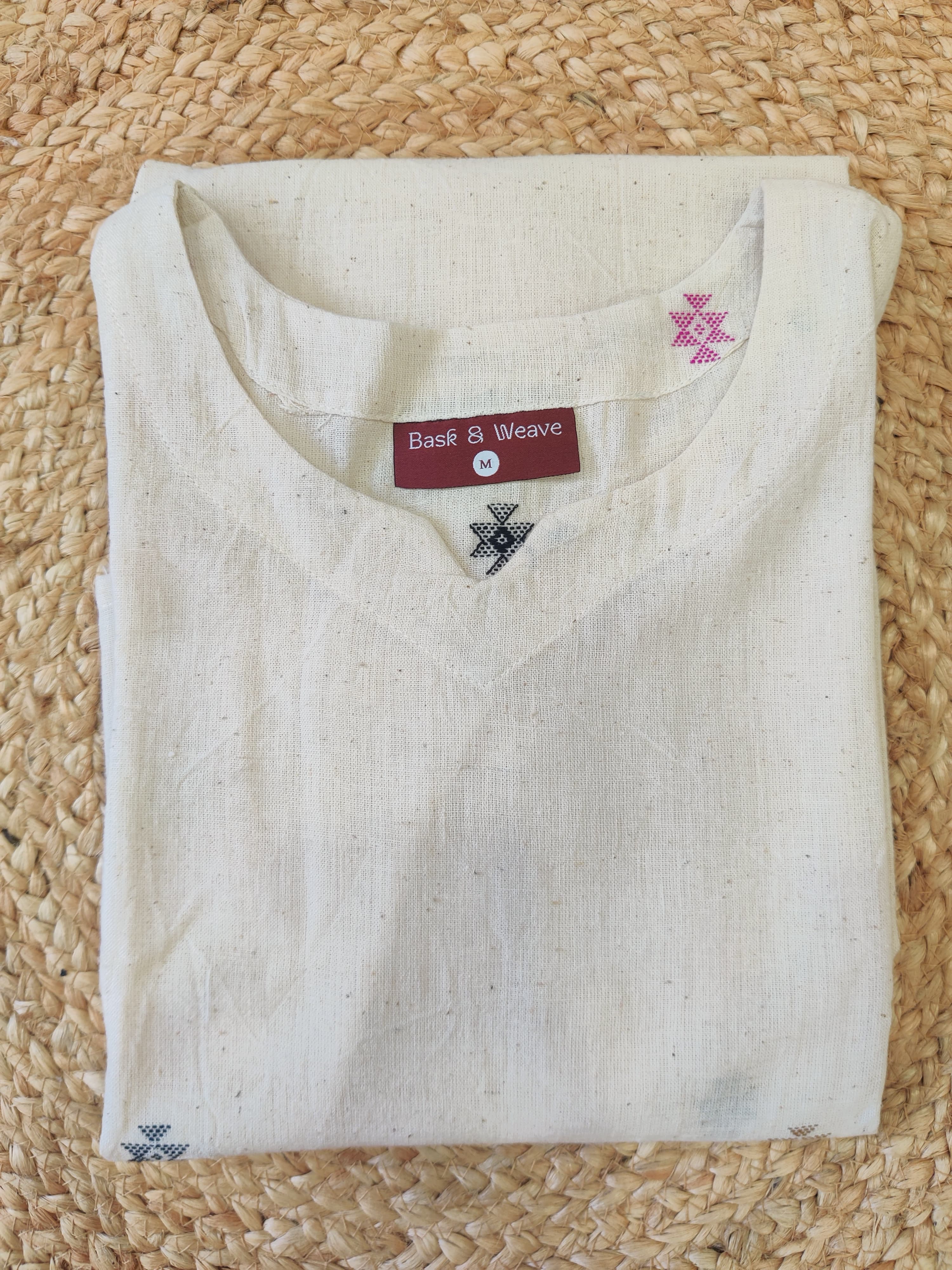 Tatva White Embroidered Kala Cotton Kurta Tatva White Embroidered Kala Cotton Kurta