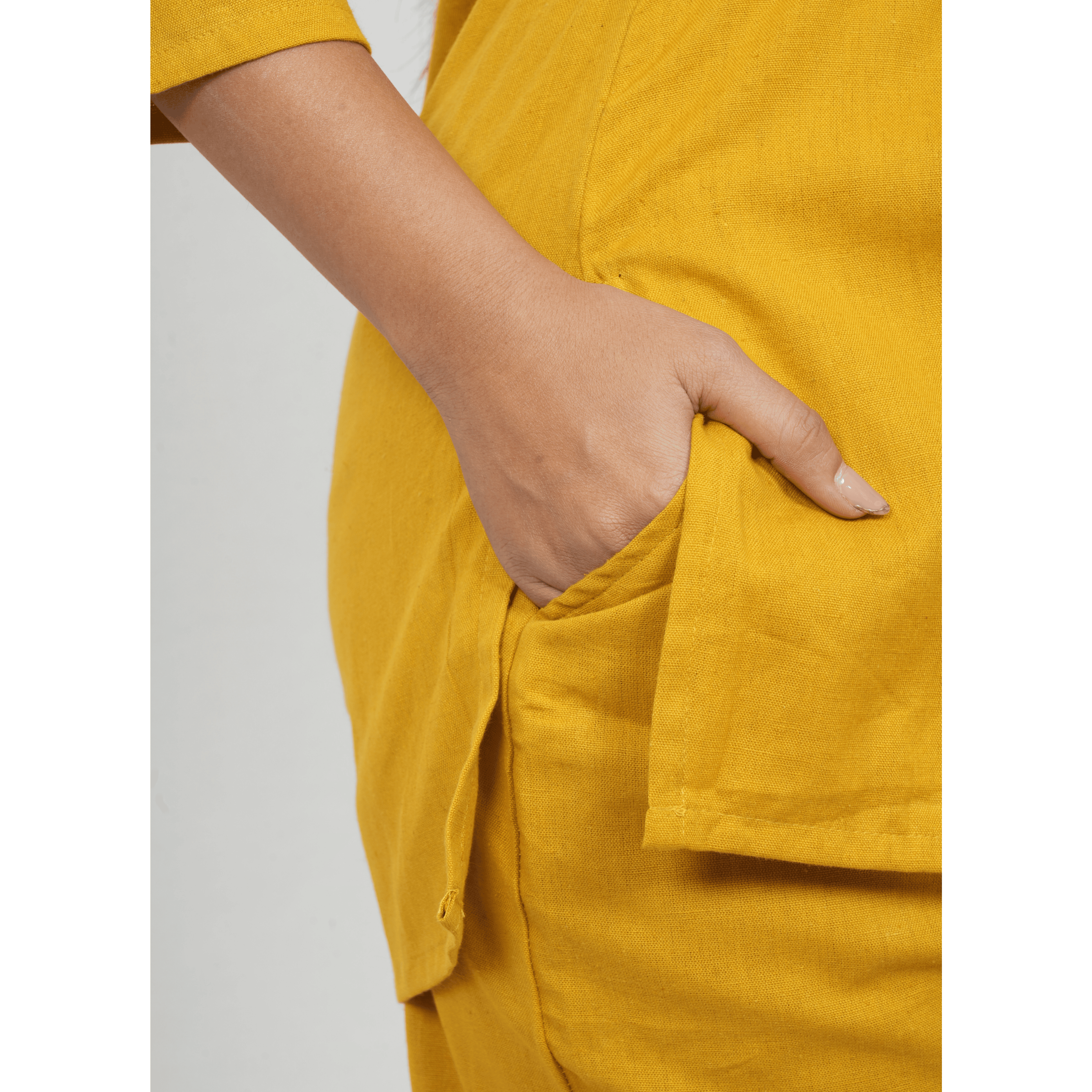 Nivaah Mustard Cotton Short Co-Ord Set Nivaah Mustard Cotton Short Co-Ord Set